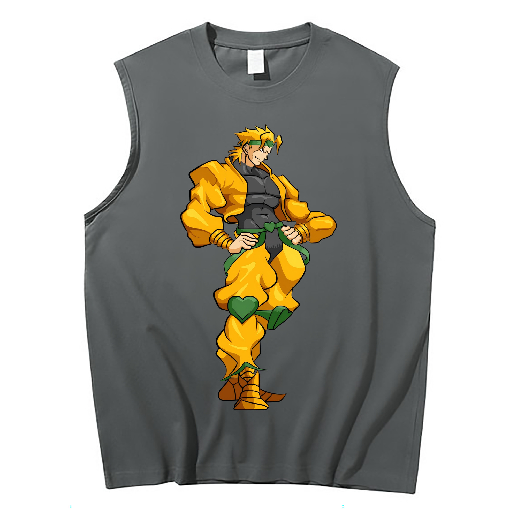 （画像用） ジョジョの奇妙な冒険 ディオ?ブランドー JoJo's Bizarre Adventure Dio Brando コットン100％タンクトップ（フロントプリント）